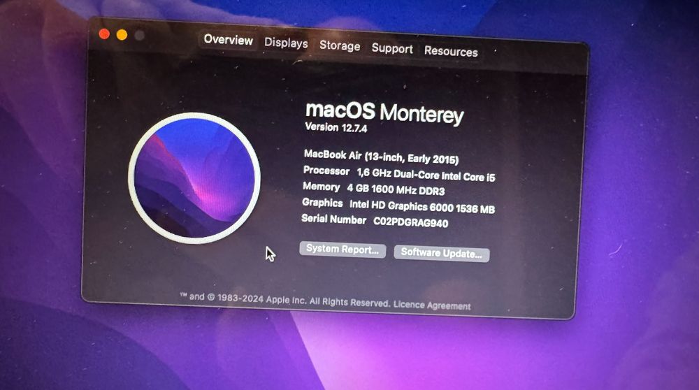 MacBook air 2015 I5 4GB SSD 256GB Stare Impecabilă