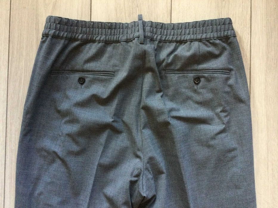 НОВ оригинални мъжки сив вълнен панталон DSQUARED2 размер 52 от Италия