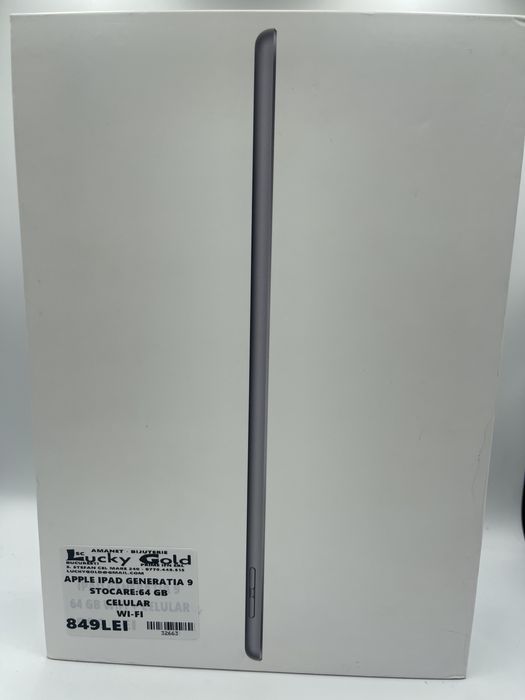 Apple IPad Generatia 9 Stocare 64Gb CELULAR+ WI-FI  #32663