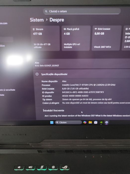 Asus rog strix 3 i7-9750H