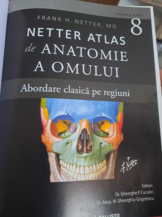 Vând Atlas Netter de Anatomie a omului, ed.8,nou,predare personală