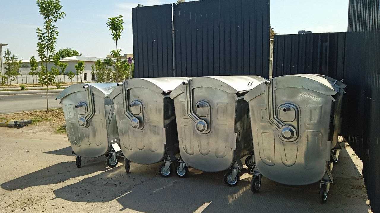 Мусорный бак 1100 л 770л  660л метал пластик