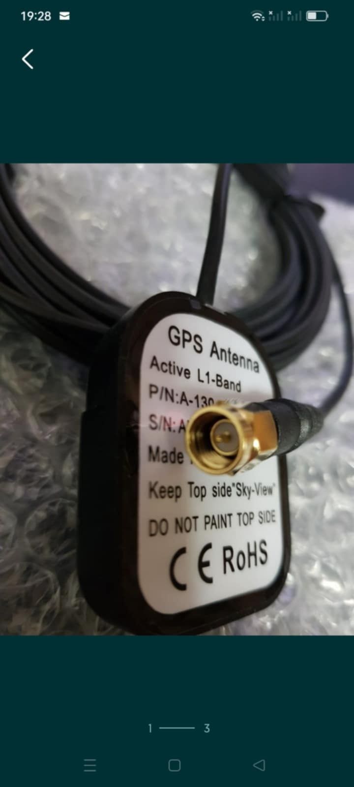 Antena gps cu prelungitor. Active L1-Band.

Model cu un semnal foarte