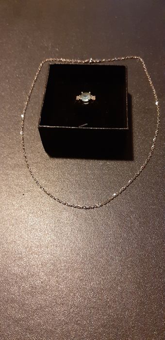 Сет от сребърно колие и пръстен