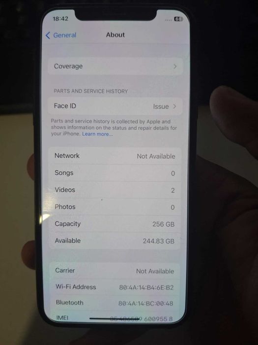 Apple Iphone X 256 GB 100%
