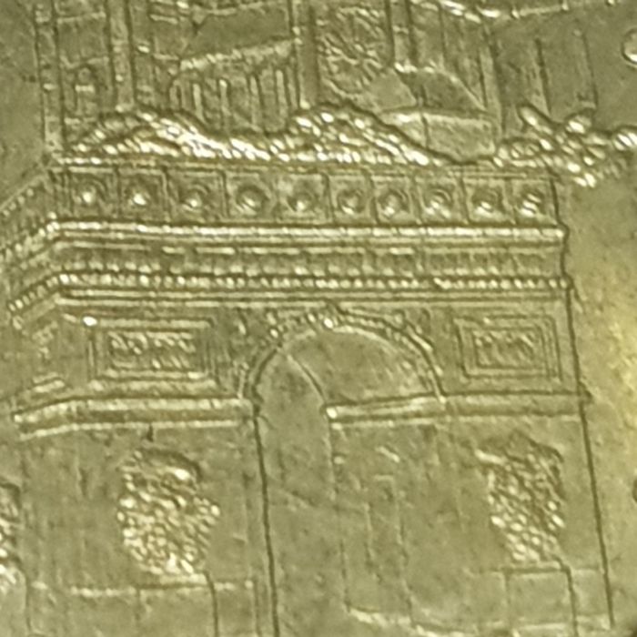 Медал монета Paris алуминий мед никел 4монумента 2015