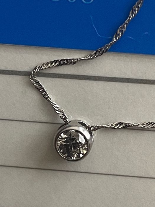 Lant din platina cu diamant natural