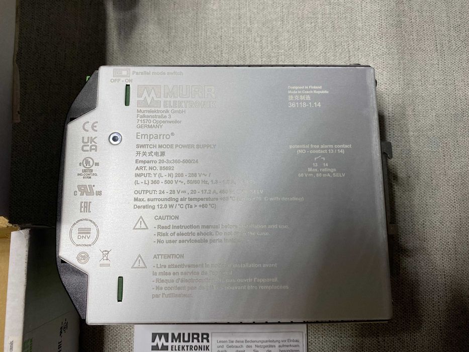 Sursa de alimentare trifazica MurrElektronik 85692, 24-28V, 20A, NOUA!