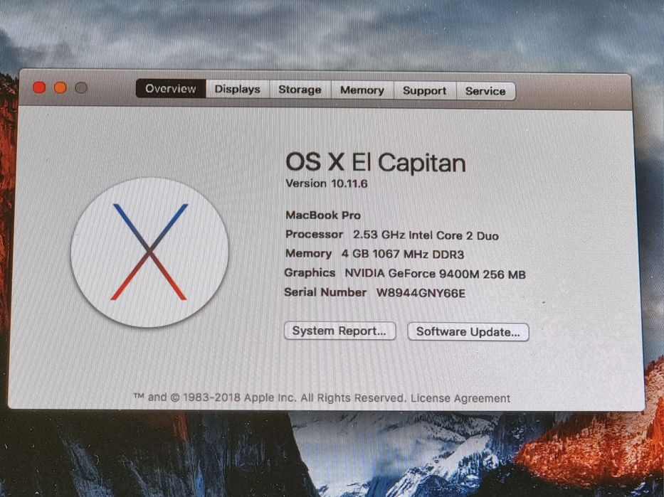 MacBook Pro 2009 256GB SSD