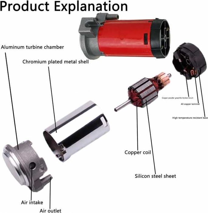 12V Електрическа тромба с компресор за Бусове Камиони Коли Трактор