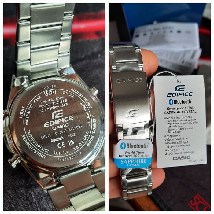 Casio Edifice ECB S10D 2aef Bluetooth Safir