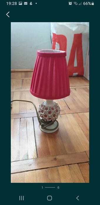 Veioza floral porțelan