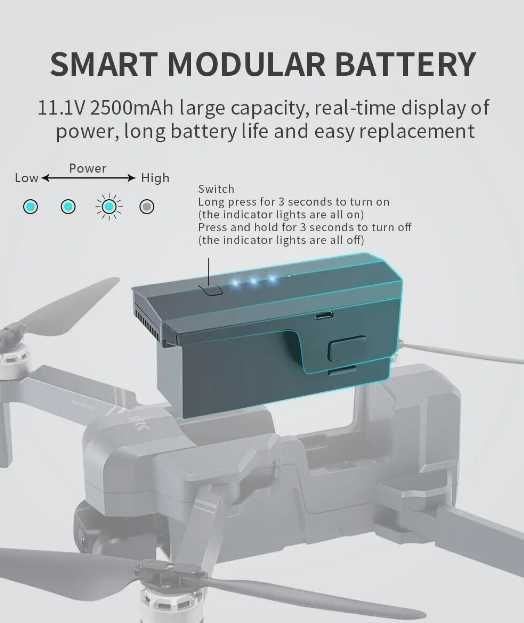 Нова оригинална батерия 2500 mAh за дрон SJRC F11 4К Pro/ F11S 4K Pro