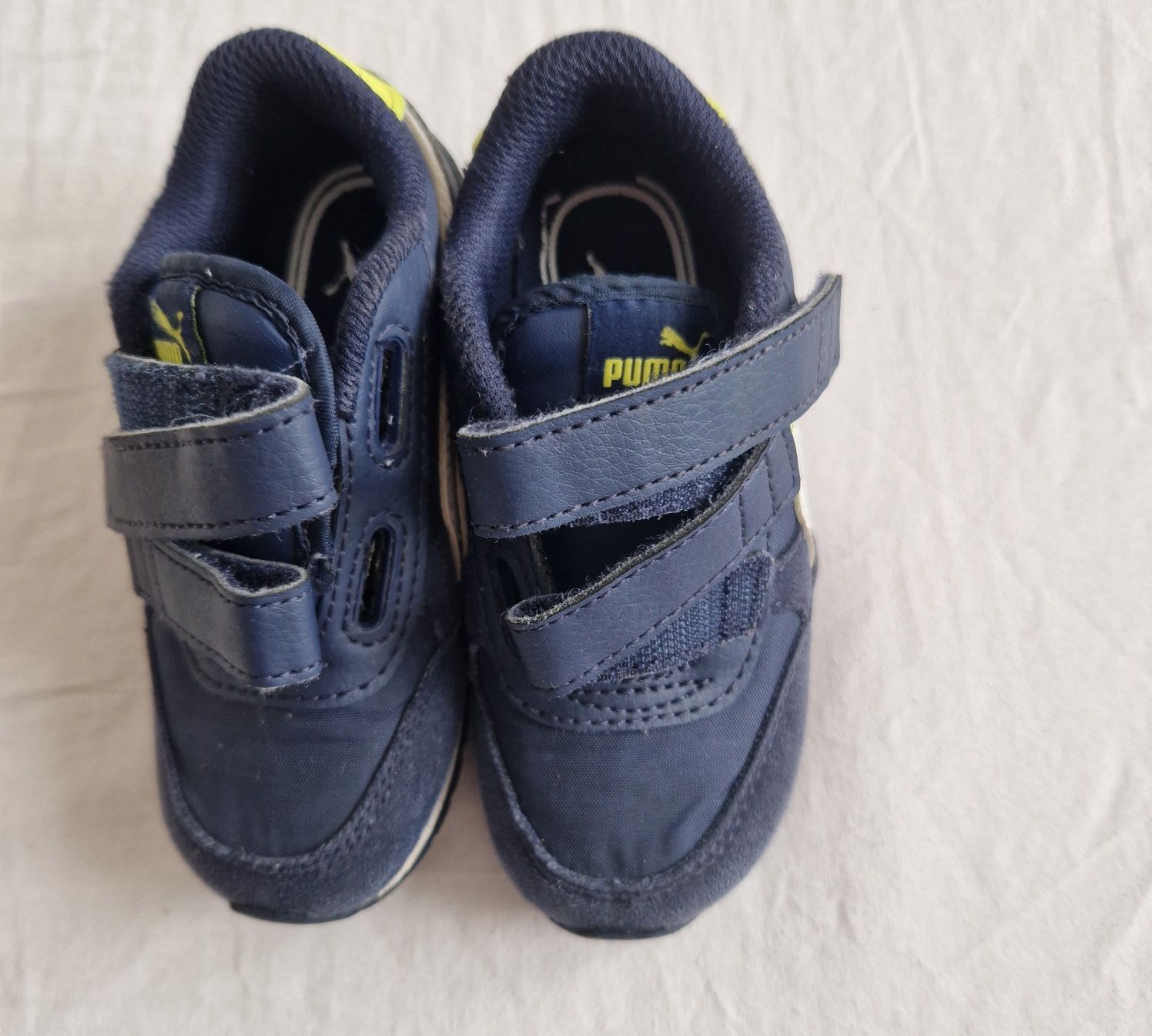Pantofi sport Puma Runner, albastru închis și verde tipator, mas 24