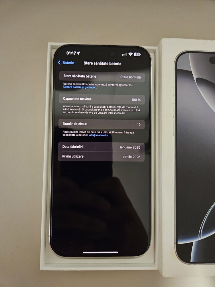 Iphone 16 Pro Max 512GB Alb Titan