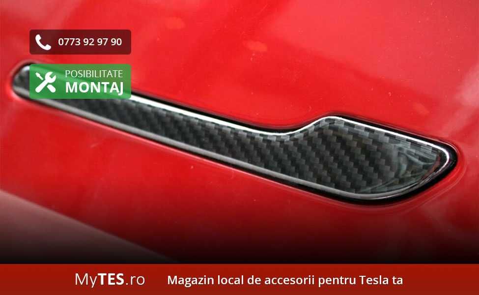 Ornamente textura fibra carbon manere usi - Tesla Model 3 / Y