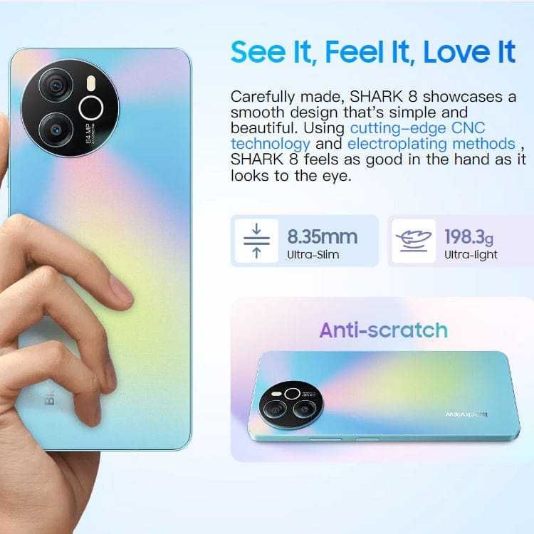 Blackview Shark 8 16GB RAM 256GB ROM, 64MP камера, 6.78" 120 Hz екран