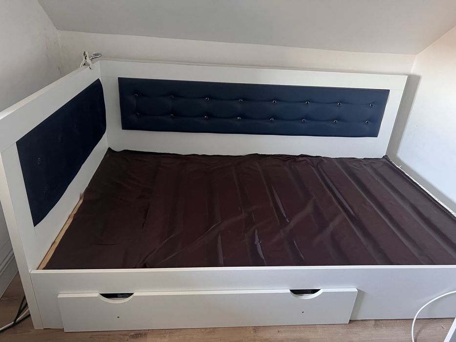 Pat cu tablie tapitata 120x200 sau 160x200