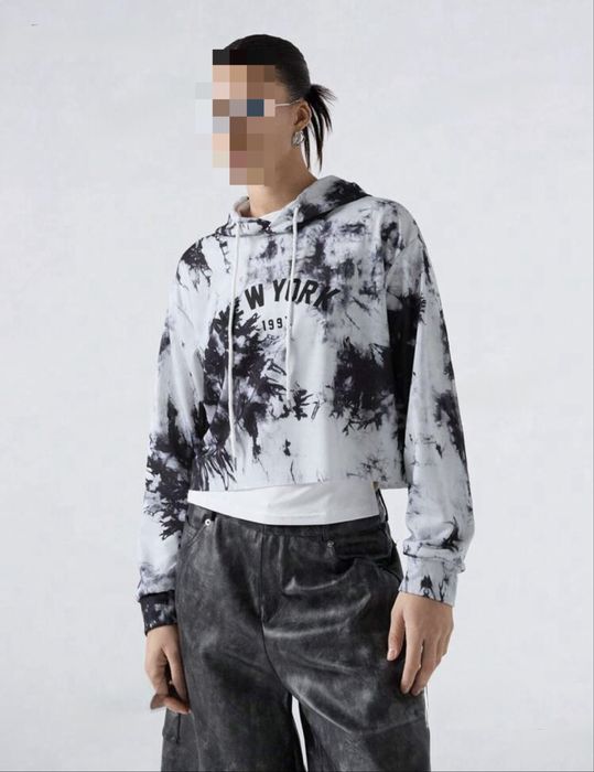 Hanorac scurt tie-dye