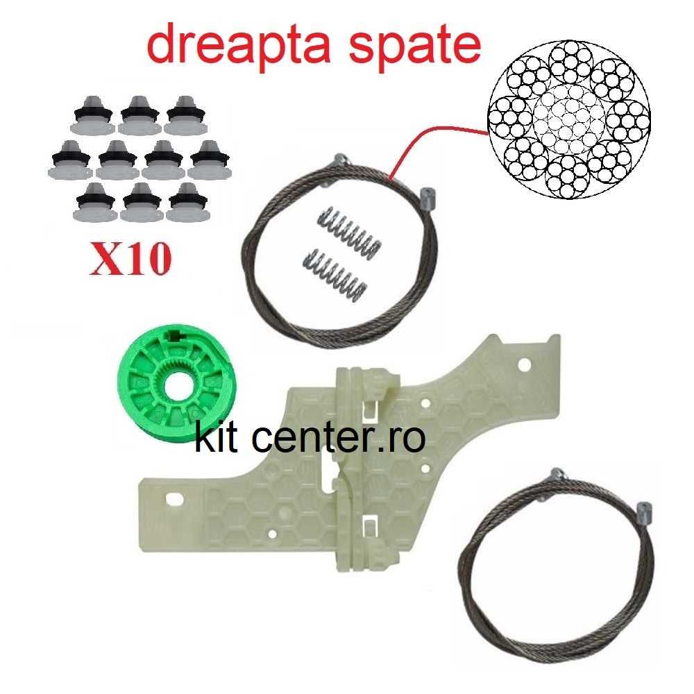 Kit reparat macara electrica geam auto Peugeot 508 2010-2018, complet