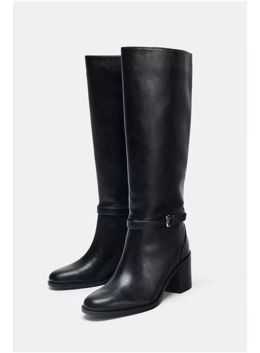 Дамски ботуши с масивен ток Zara 39