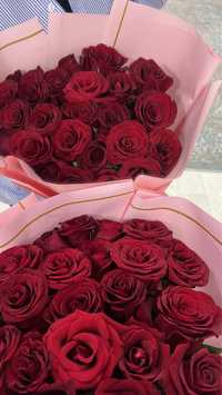 Метровые розы 25 штук