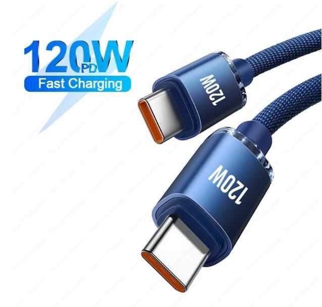Cablu incarcare super rapida Tip C la Tip C 120W 6A