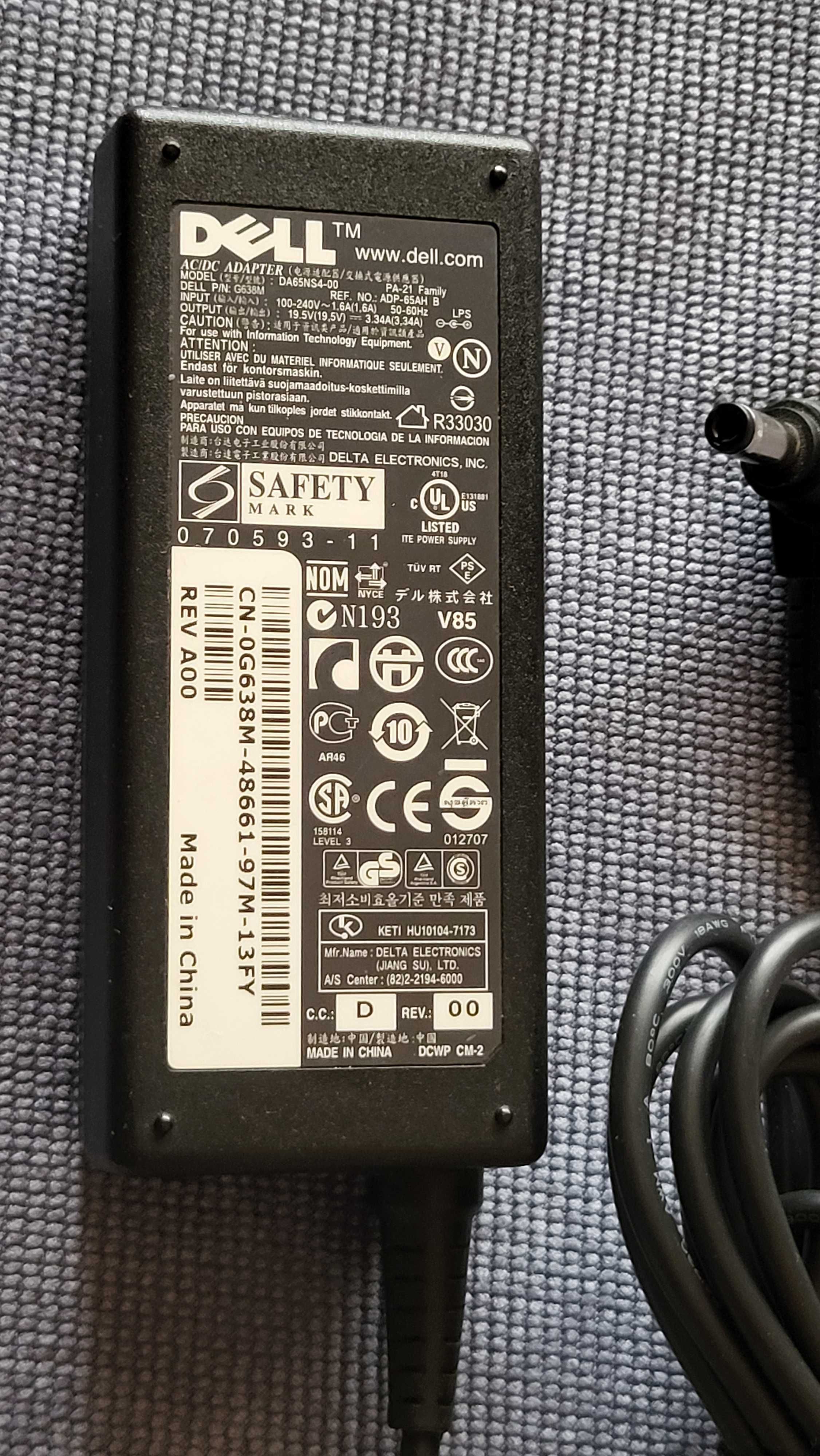 DELL Incarcator 19.5V-2.34A mod.DA65NS4-00 PA-21 fuctonal mufa subtire