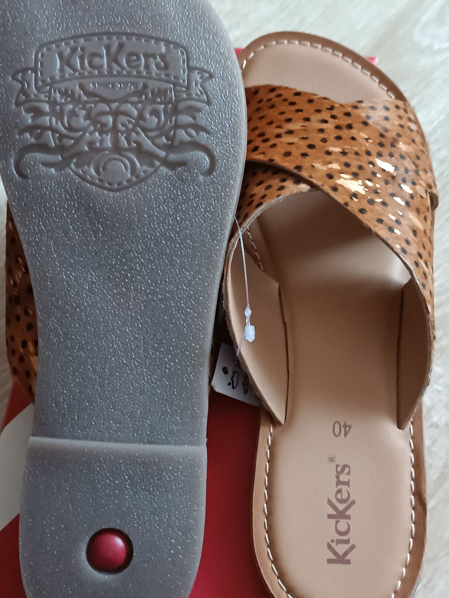 Чехли естествена кожа Tamaris, KicKers Mango,Rromod
