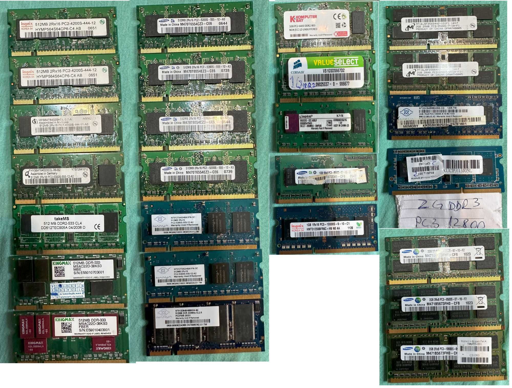 Vand memorii DDR1, DDR2 si DDR3 de desktop, laptop si server