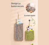 Lot 380 prosoape de mâini chenille – 4 modele colorate, en-gros