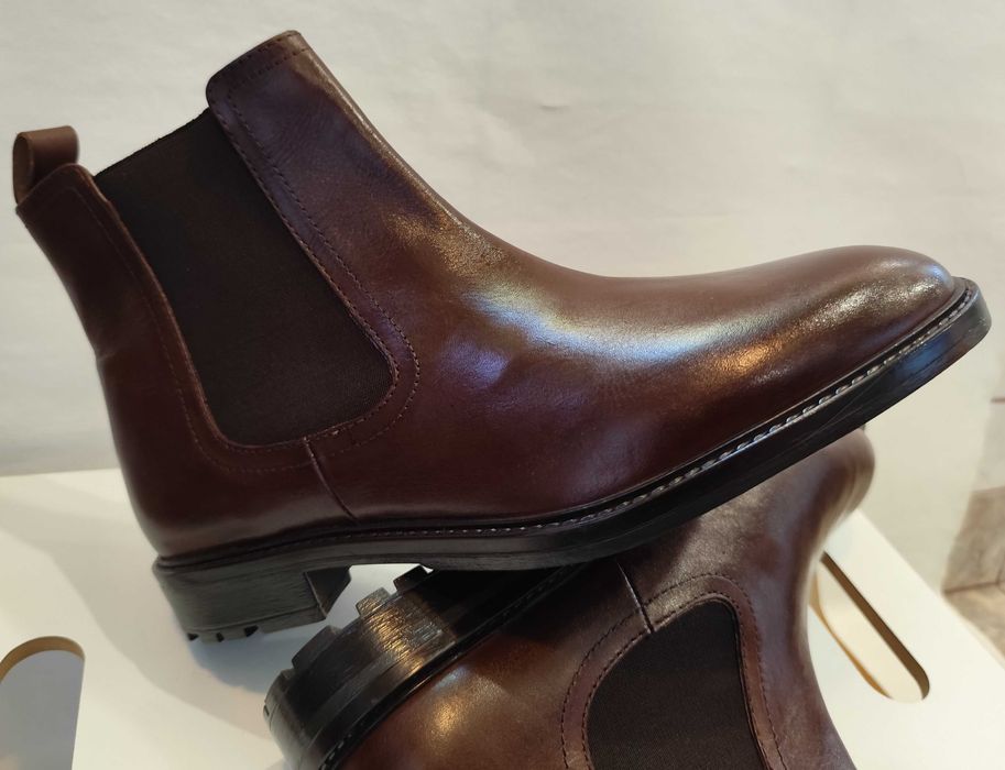 Ghete chelsea plain toe 41.5 42 Lavoratione Artigianale NOI piele nat