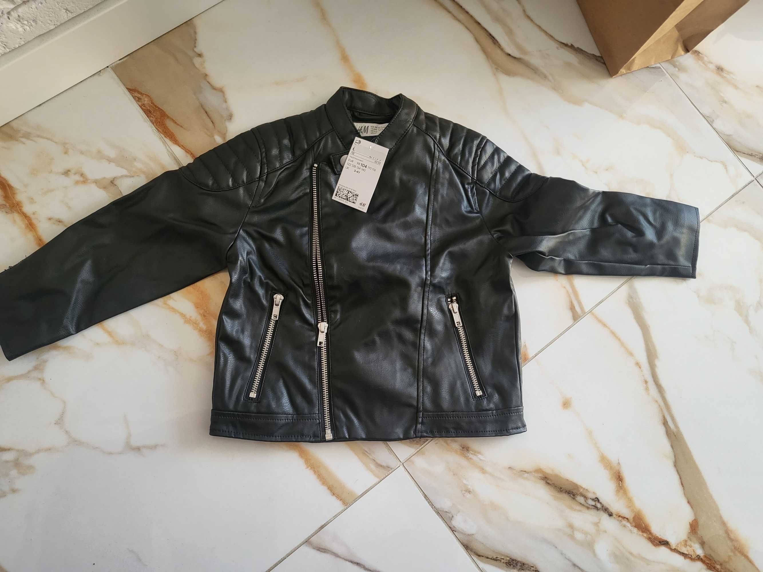 Ново! Кожено яке за момче на  H&M 104р-р