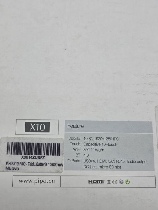 PIPO X10 Pro IPS 1920 * 1280 Ecran 10.8 Inch Windows 10 Mini PC Z8350