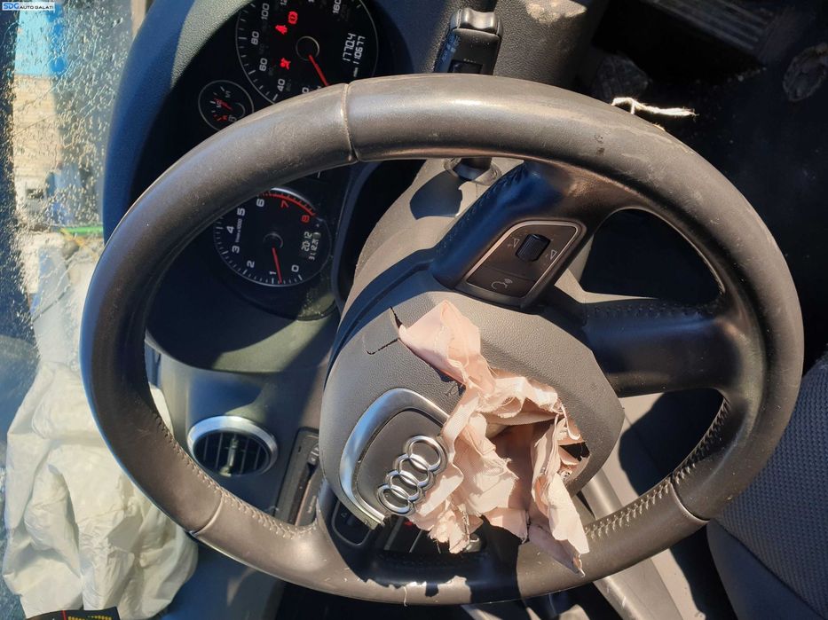 Volan Piele 4 Spite cu Comenzi FARA Airbag Audi A3 8P FL Facelift 2008 - 2013 [K2060]