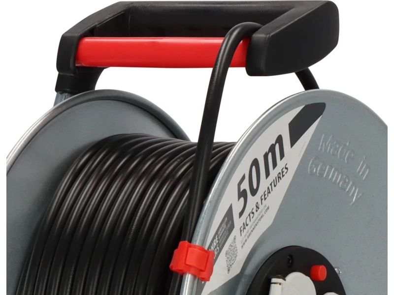 KraftRoyal Макара за кабел 3х2.5 мм, поцинкована стомана, 4 гнезда