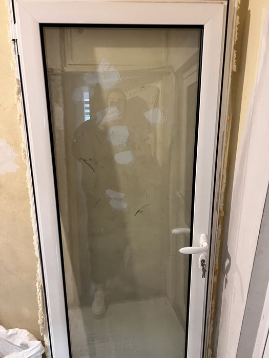 Алуминиева врата стъклена врата с праг