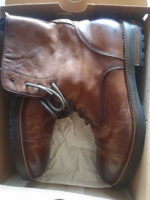 Мъжки зимни обувки Giorgio от естествена кожа Italian HandMade