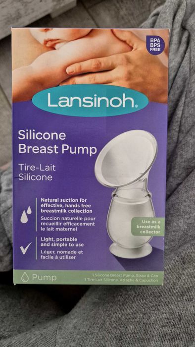 Силиконова ръчна помпа за кърма Lansinoh