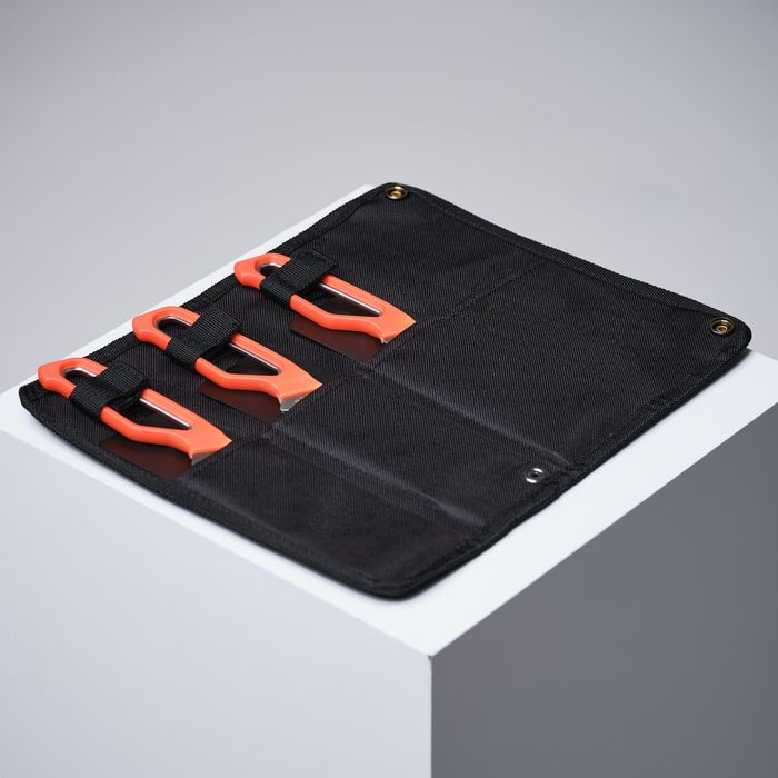 Set 3 cuțite compacte Portocaliu - No - produs resigilat Decathlon