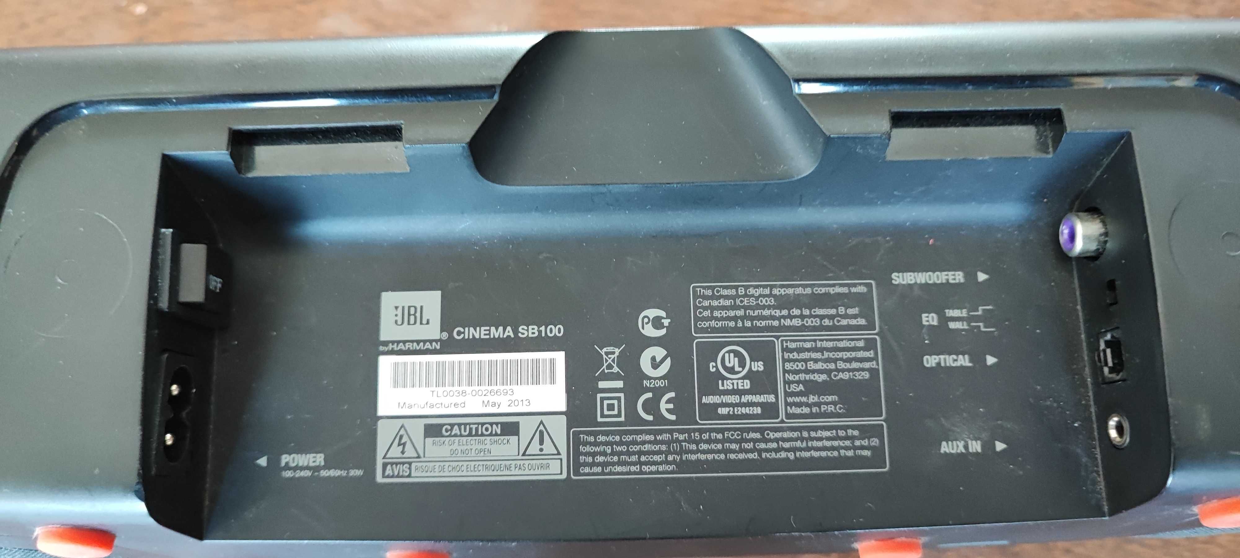 Саундбар JBL cinema sb100 и субуфер Platinum.