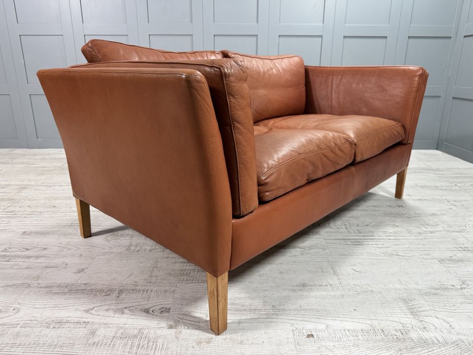 Датски диван 2-ка естествена кожа Д1104