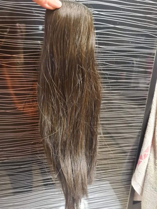 естествена славянска коса на опашка