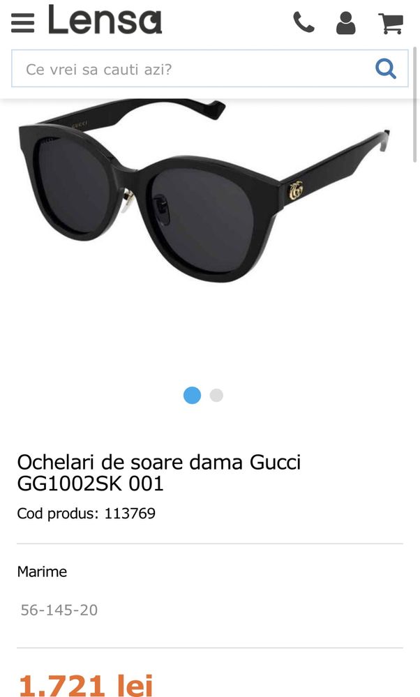 Ochelari Gucci originali 100%