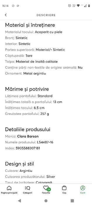 sandale elegante Clara Barson mărime 39