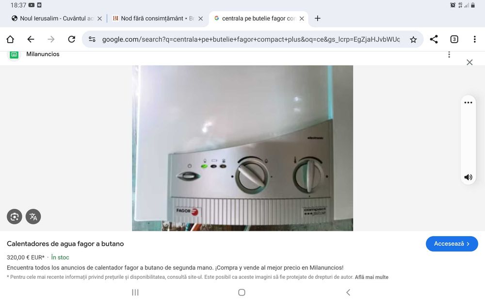 Centrală pe butelie!