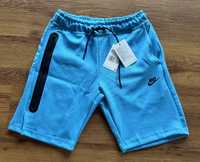 Мъжки,памучни,светло сини къси панталонки Nike с активен джоб