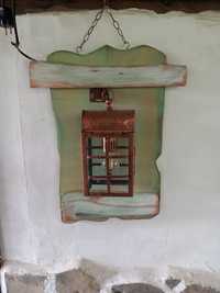 Дървена декоративна лампа