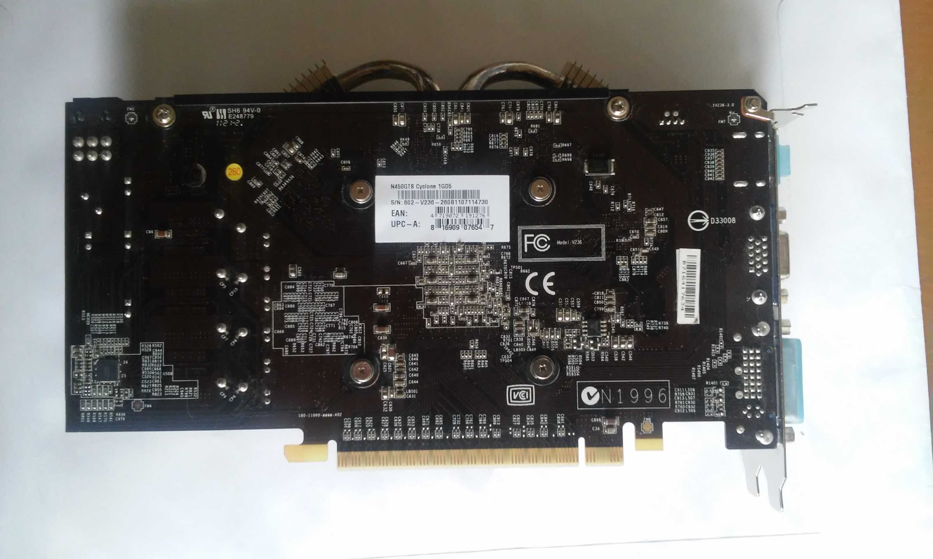 Видеоплата MSI N450GTS Cyclone 1GD5: PCI-E, DirectX 11, 1 ГБ (2012)