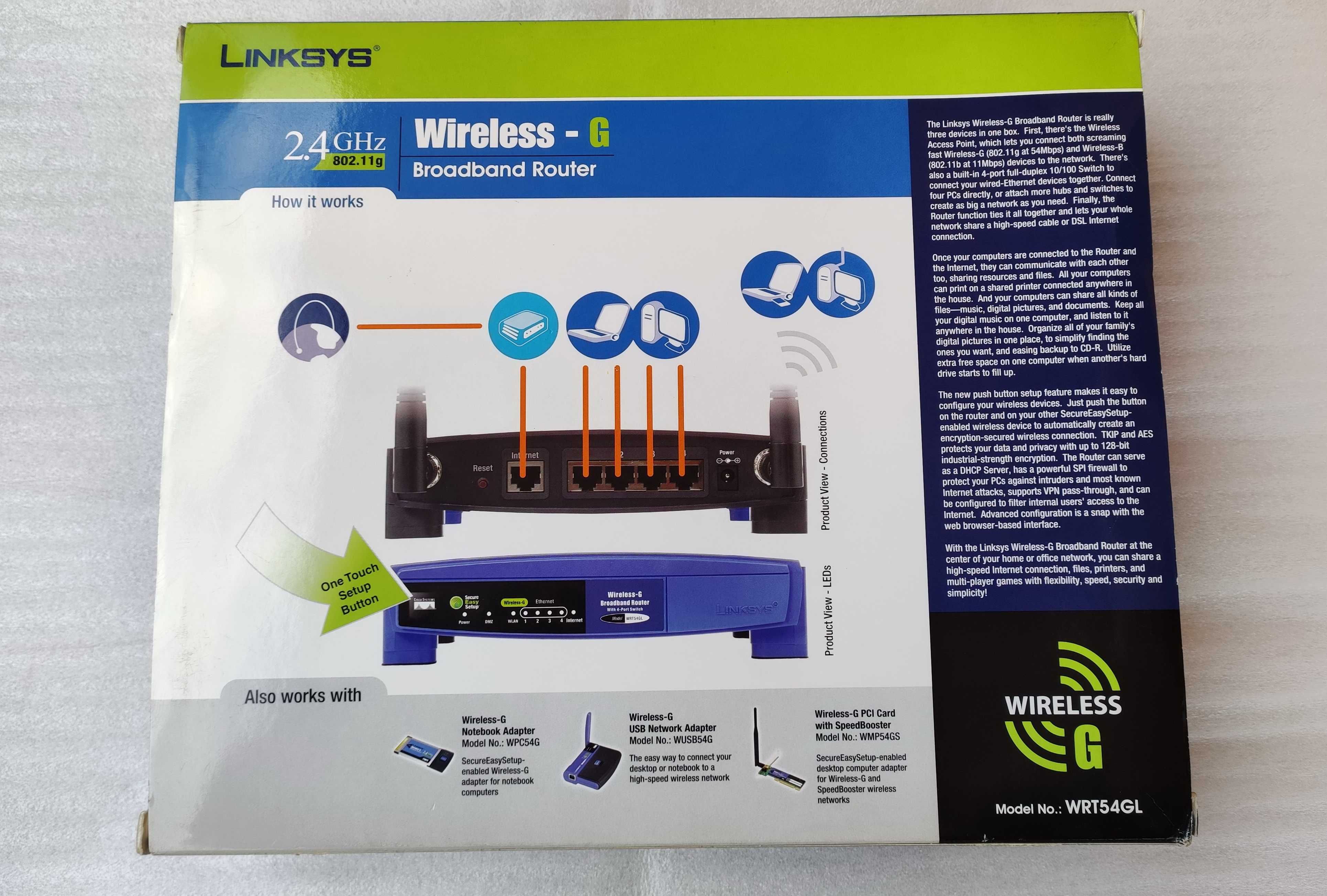 Рутер Linksys WRT54GL